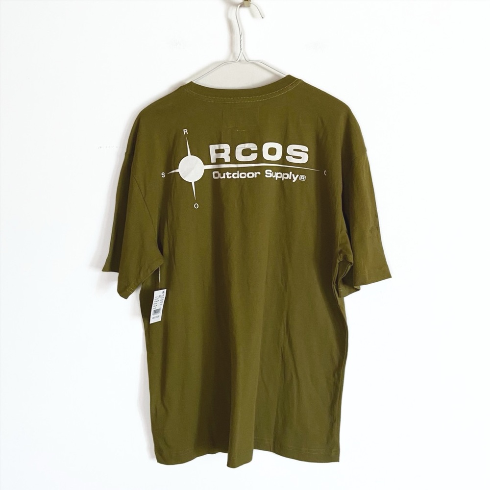 RC Outdoor Supply NWT Reese Cooper Olive Green Graphic Tee Men size XS